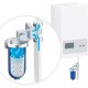 Double anti-lime, anti-corrosion and anti-incrustation kit for electric water heaters and heaters