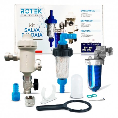 Double anti-lime, anti-corrosion and anti-incrustation kit for electric water heaters and heaters