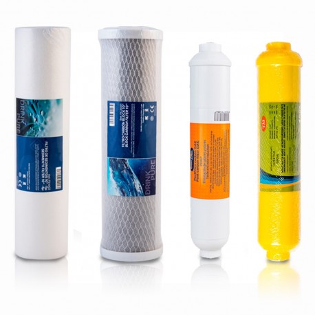 Pack 4 Water Filters for Universal Reverse Osmosis 5 stages