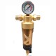 Pre-water filter with high flow pressure gauge and centrifugal washing valve, 360º installation