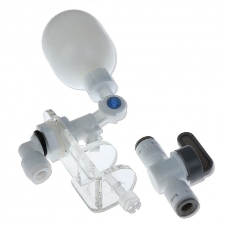 Float type buoy with connection to 1/4" tube for aquarium