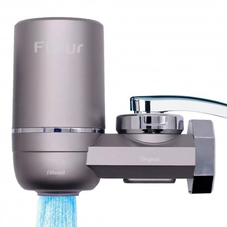 BPA-free FILPUR on-tap water filter with UV light.