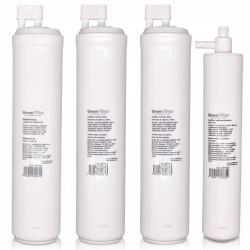 Kit of 4 replacement filters for reverse osmosis, Green Filter brand, type CS, with CS post-filter Remineralizing
