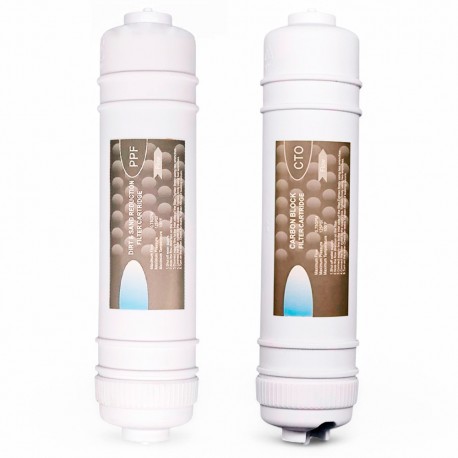Kit of 2 in-line filters replacement Fonpur source quick connection filtration type I spigot