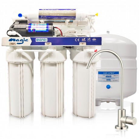 MAGIC EKONO+ 5-Stage Reverse Osmosis System with Pump – High Efficiency 1:1