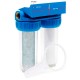 Double water filter with 1 "connection, sediment cartridge and CTO activated carbon