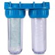 Double water filter with 1 "connection, sediment cartridge and CTO activated carbon