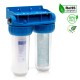 Double water filter with 1 "connection, sediment cartridge and CTO activated carbon