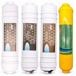 Complete Inline Universal RO Filter Replacement Kit | PP+GAC+CTO+Post-Filter