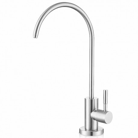 Modern brushed steel tap for Reverse Osmosis