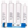 Kit of 4 replacement filters for reverse osmosis, Green Filter brand, type CS, with CS post-filter and ro membrane