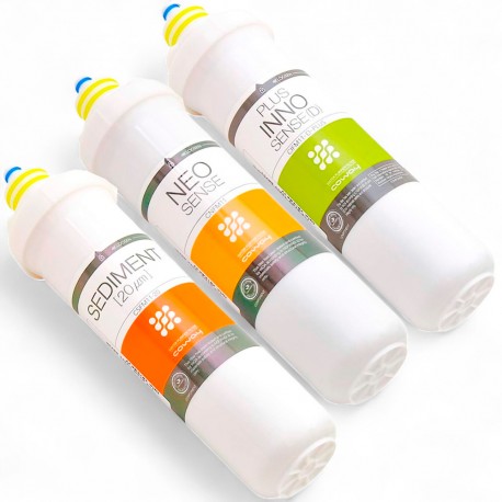Coway P-160L Circle Reverse Osmosis Replacement Filter Kit – Sediment, Neo-Sense, Post-Carbon