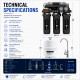 MAGIC EKONO+ 5-Stage Reverse Osmosis System with Pump – High Efficiency 1:1
