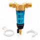 Brass water filter with self-cleaning stainless steel mesh