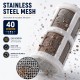 Brass water filter with self-cleaning stainless steel mesh
