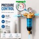 Brass water filter with self-cleaning stainless steel mesh - 1