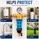 Brass water filter with self-cleaning stainless steel mesh - 1