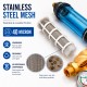 Brass water filter with self-cleaning stainless steel mesh - 1