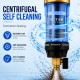 Water pre filter with high flow pressure gauge and centrifugal wash valve