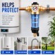 Water pre filter with high flow pressure gauge and centrifugal wash valve
