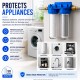 Double water filter with 1 "connection, sediment cartridge and CTO activated carbon