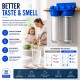 Double water filter with 1 "connection, sediment cartridge and CTO activated carbon