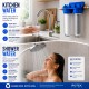 Double water filter with 1 "connection, sediment cartridge and CTO activated carbon