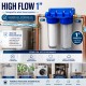 Double water filter with 1 "connection, sediment cartridge and CTO activated carbon