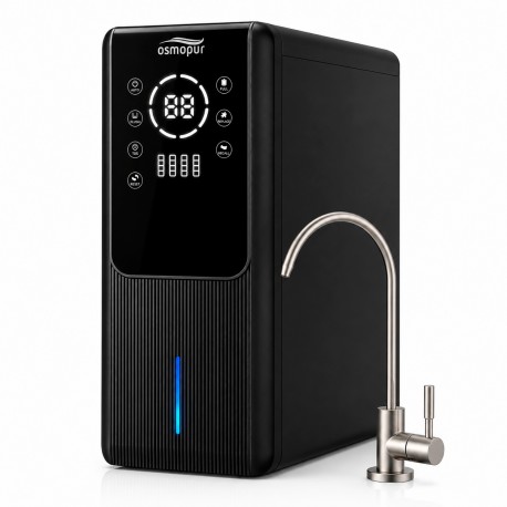 Compact Direct Flow Reverse Osmosis OSMOPUR 600 GPD (1.6 L/min) – Universal Cartridges, TDS & Smart System