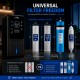 Compact Direct Flow Reverse Osmosis OSMOPUR 600 GPD (1.6 L/min) – Universal Cartridges, TDS & Smart System