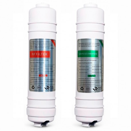 Kit of 2 in-line filters replacement Fonpur source quick connection filtration type I spigot
