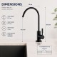 Modern Matt black tap for Reverse Osmosis