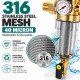 ROTEK PRESSURE Water Pre-Filter with Pressure Regulator, Gauge & 40 Micron 316 Stainless Steel Mesh