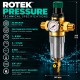 ROTEK PRESSURE Water Pre-Filter with Pressure Regulator, Gauge & 40 Micron 316 Stainless Steel Mesh