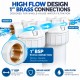 Double water filter with 1 "connection, sediment cartridge and CTO activated carbon