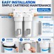 Double water filter with 1 "connection, sediment cartridge and CTO activated carbon