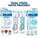 ROTEK 10” Dual Anti-Scale Water Filter – 50 Micron Sediment + Polyphosphate | 1”