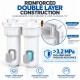 ROTEK 10” Dual Anti-Scale Water Filter – 50 Micron Sediment + Polyphosphate | 1”