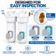 ROTEK 10” Dual Anti-Scale Water Filter – 50 Micron Sediment + Polyphosphate | 1”