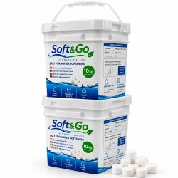 Water Softener Salt Tablets Soft&Go 20kg – 2 × 10kg Stackable Buckets
