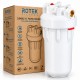 ROTEK Big Blue 10" High Flow Water Filter Housing – Tool-Free Easy Open